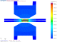 Spot welding of 2 sheets with gap